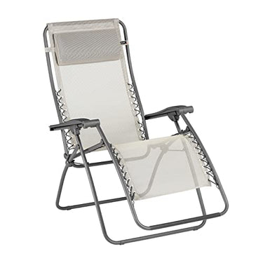 LAFUMA MOBILIER - Gepolsterter Relaxsessel Zero Gravity RSXA - Klappbarer Liegestuhl für Terrasse, Garten -Strapazierfähiges Batyline-Gewebe -Mehrpositionenliege, Komfortabel, Frankreich -Roggenbeige im Sale